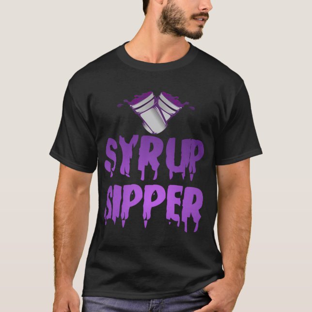 Codein Lean Sizzurp Lila Drank Husten Sipp T-Shirt (Vorderseite)