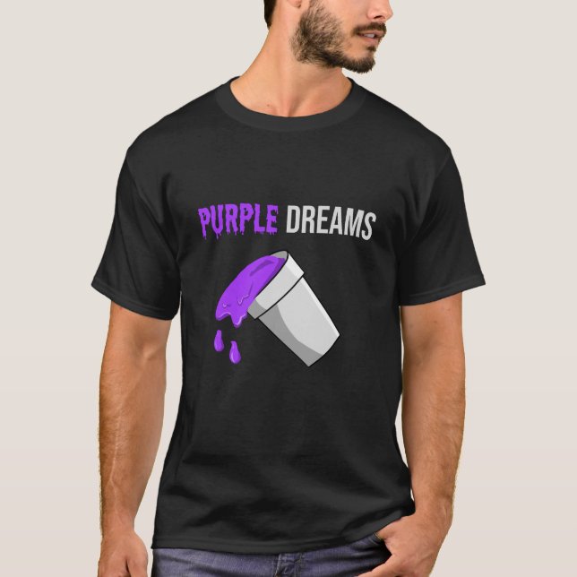 Codein Rap Lean Husten Sirup Lila trinken T-Shirt (Vorderseite)