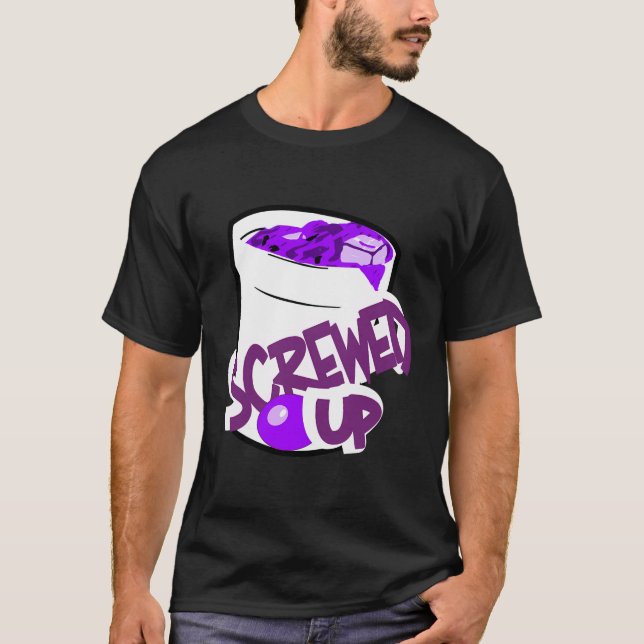 Codein Sizzurp schraubte den Lean Cough Sirup Prom T-Shirt (Vorderseite)