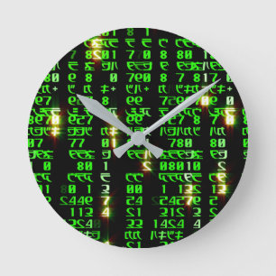 Codematrix Akrylklemmenuhr Runde Wanduhr
