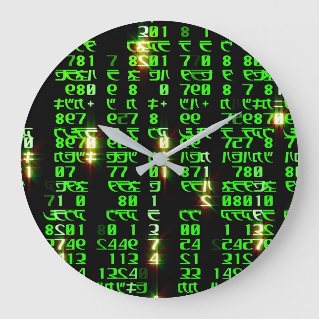 Codematrix Große Wanduhr (Vorderseite)