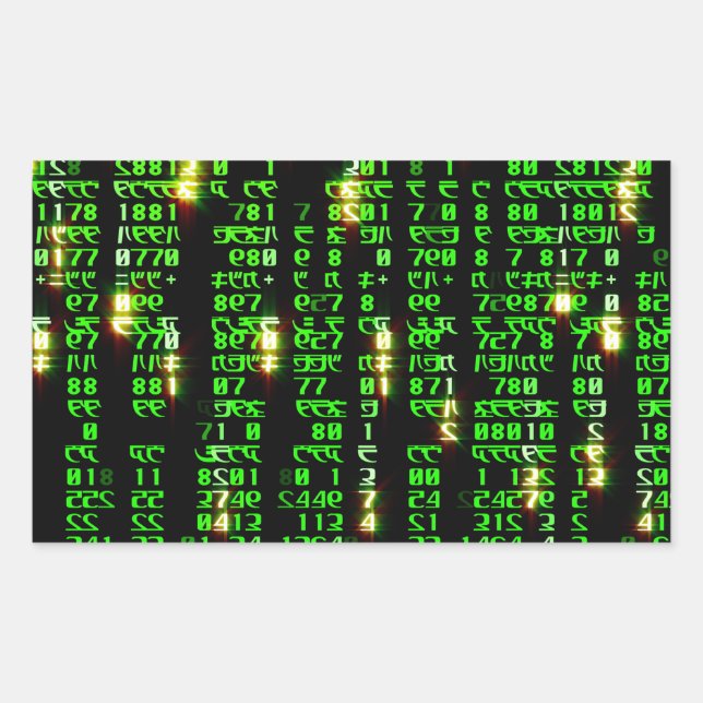 Codematrix Rechteckiger Aufkleber (Vorderseite)