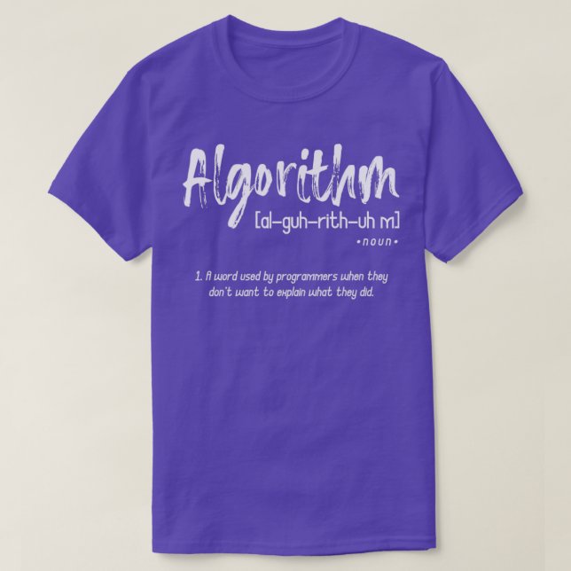 Coder Algorithm Programmierung T-Shirt (Design vorne)