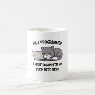 Coder Cat Programmer Funny Computer Scientist Kaffeetasse