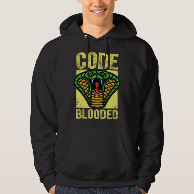 Coder coding coder computer snake developer hoodie (Vorderseite)