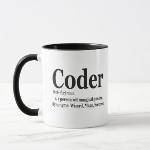 Coder Definition Funny Niedlich Computer Nerd Gesc Tasse