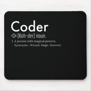 Coder Definition - Programmiersprachenfreunde Mousepad
