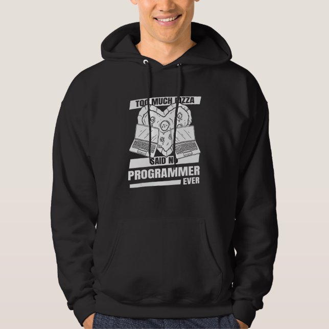 Coder Entwickler Softwareingenieur Pizza Programm Hoodie (Vorderseite)