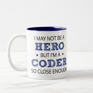 Coder Hero Spaß Novelty Zweifarbige Tasse