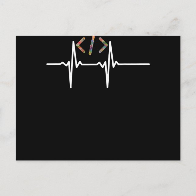 Coders Funny | Coding für Computersoftware Postkarte (Vorderseite)