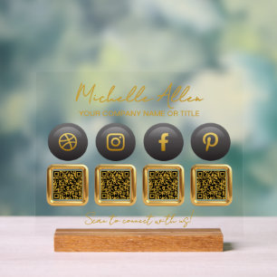 Codes QR des médias sociaux de l'entreprise