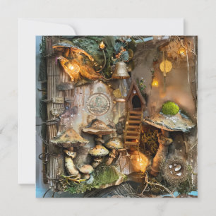 Codescore Mushroom Fairy House Scrapbook Seite Einladung