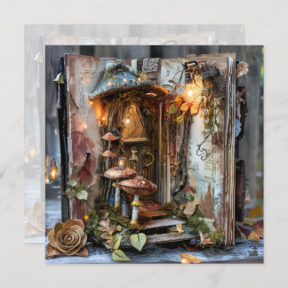 Codescore Mushroom Fairy Light Scrapbook Journal Einladung