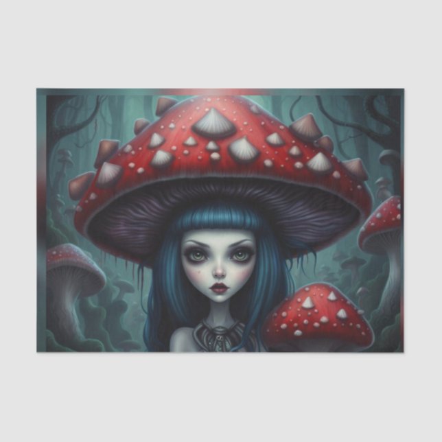 Codescore Mushroom Goddess Decoupage Seidenpapier (Vorderseite)