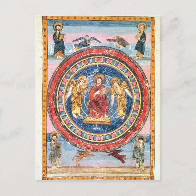 Codex Amiatinus Christ in Majestät Postkarte (Vorderseite)