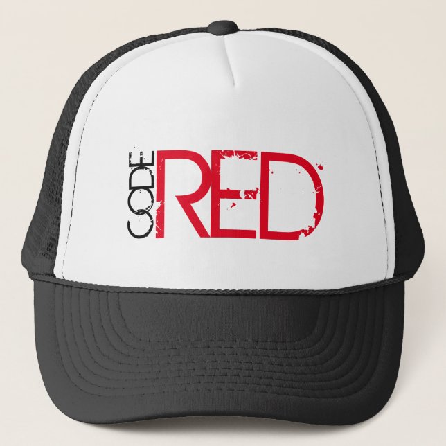 Codez le casquette rouge de camionneur (Devant)
