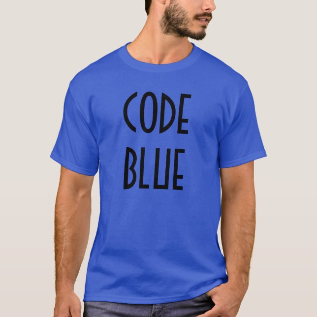 "Codez" le T-shirt bleu (Devant)