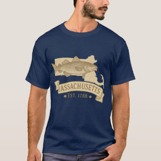Codfish Est. T-shirt Vintage homme du Massachusett
