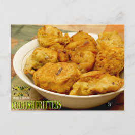 Codfish Fritters Postkarte