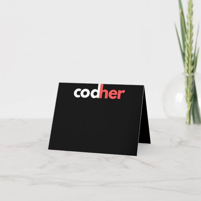 Codher Girl Programmer Women Stem Engineers Liebha Dankeskarte (Vorderseite)