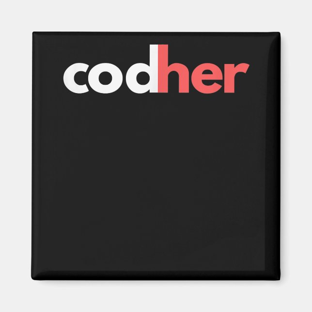 Codher Girl Programmer Women Stem Engineers Liebha Magnet (Vorne)