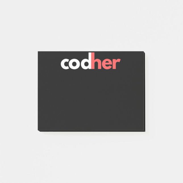 Codher Girl Programmer Women Stem Engineers Liebha Post-it Klebezettel (Vorderseite)
