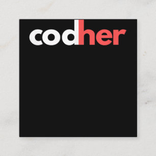 Codher Girl Programmer Women Stem Engineers Liebha Quadratische Visitenkarte