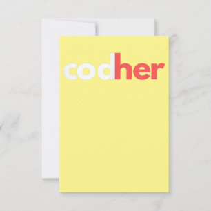 Codher Mädchen Programmiererin Frauen Stem Ingenie Dankeskarte
