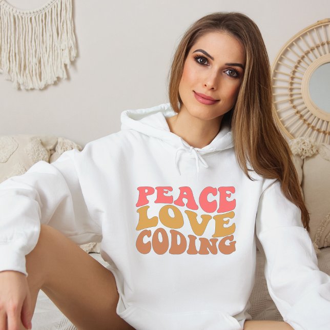 Codierung der Retro-Liebe Hoodie (Von Creator hochgeladen)