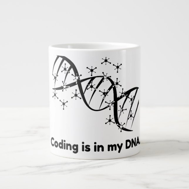 Codierung steckt in meiner DNA Programmierer Wisse Jumbo-Tasse (Vorderseite)