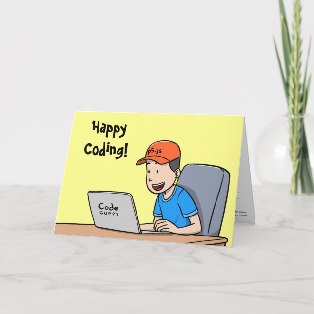 Coding Card for Kids (JavaScript innen) Karte (Vorderseite)