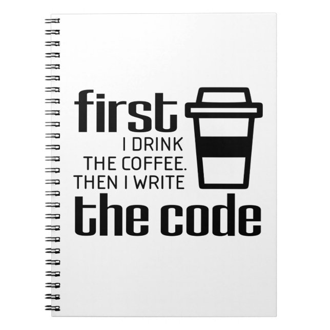 Coding Coffee Computer Programmierung Code Enginee Notizblock (Vorderseite)