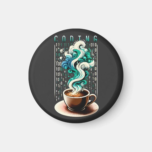 Coding & Coffee: Technischer Enthusiast's Dream Ar Magnet (Vorne)