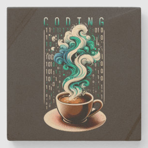 Coding & Coffee: Technischer Enthusiast's Dream Ar Steinuntersetzer