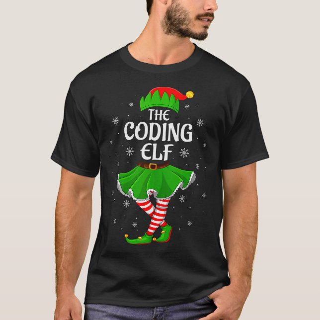 Coding Elf Christmas Family Girls Women Elf Squad  T-Shirt (Vorderseite)