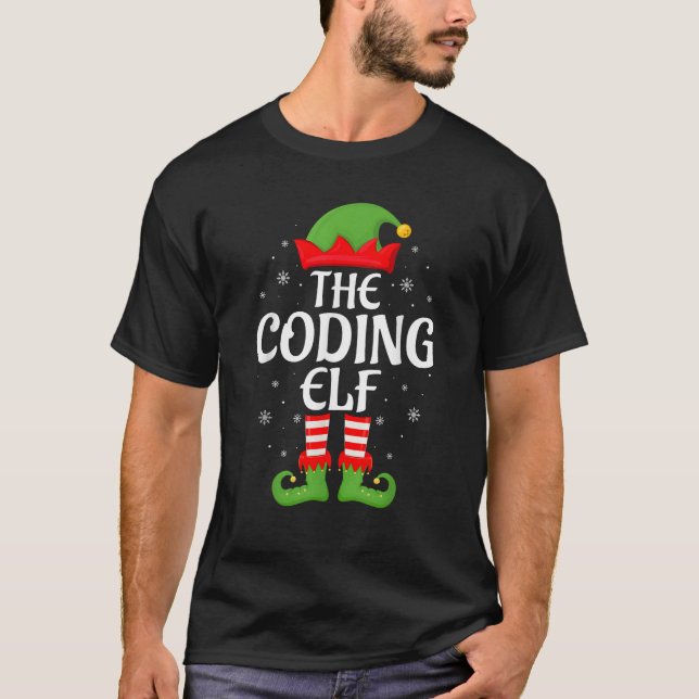 Coding Elf Xmas Family Matching Elf Squad Christma T-Shirt (Vorderseite)