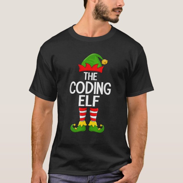 Coding Elf Xmas Matching Family Elf Squad Christma T-Shirt (Vorderseite)