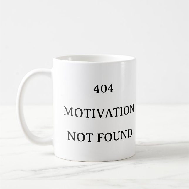 Coding Gift Tasse - 404 Motivation wurde nicht gef (Links)