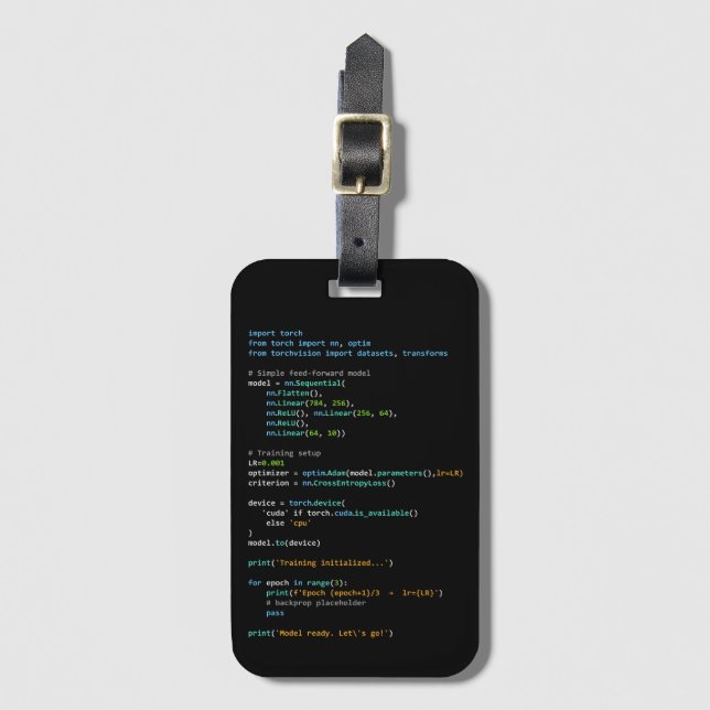Coding Humor - Entwicklerlogik und Tech-Leben Gepäckanhänger (Vorderseite Vertikal)