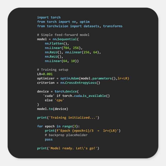Coding Humor - Entwicklerlogik und Tech-Leben Quadratischer Aufkleber (Vorderseite)