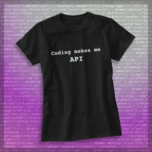 "Coding macht mich API" Funny (White Text) Women's T-Shirt (Von Creator hochgeladen)