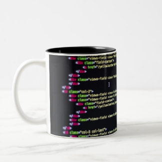Coding-Theme-Tasse Zweifarbige Tasse
