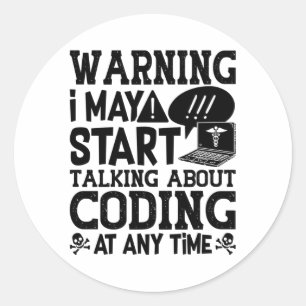 Coding Warnungen für medizinische Coder Ich kann a Runder Aufkleber