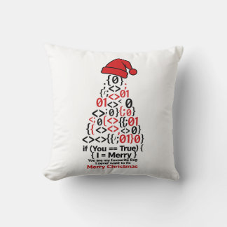Coding-Weihnachtsbaum-Kissen - Romantisches Gesche Kissen