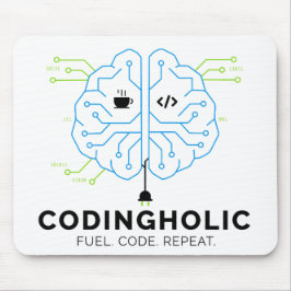 Codingholic Tech Brain Programmer | Entwicklergesc Mousepad
