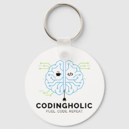 Codingholic Tech Brain Programmer  Schlüsselanhänger