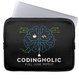 Codingholic Tech Gehirn Dunkler Programmierer Laptopschutzhülle