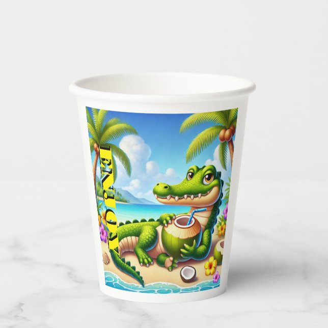 CODRILLO MIT KOKWASSER PAPPBECHER (Vorderseite)