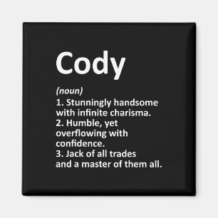 Cody Definition Personalisierter Name Lustige Gebu Magnet