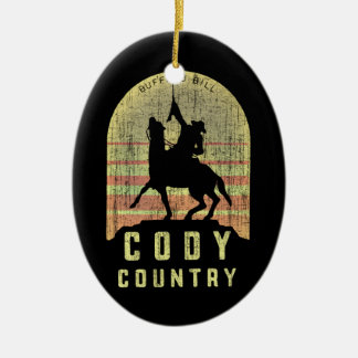Cody Land Wyoming Keramik Ornament